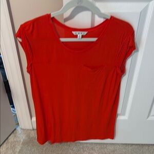 Cabi Red Short-Sleeve Pocket Tee